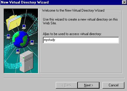 Microsoft Iis 4 Virtual directory wizard alias